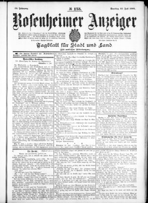 Rosenheimer Anzeiger Samstag 11. Juli 1908