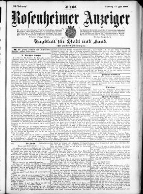 Rosenheimer Anzeiger Dienstag 21. Juli 1908