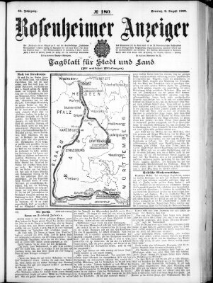 Rosenheimer Anzeiger Sonntag 9. August 1908