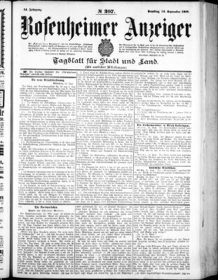 Rosenheimer Anzeiger Samstag 12. September 1908