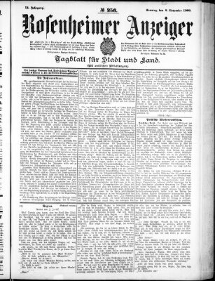 Rosenheimer Anzeiger Sonntag 8. November 1908