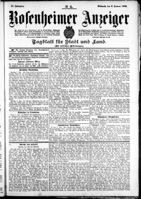 Rosenheimer Anzeiger Mittwoch 6. Januar 1909