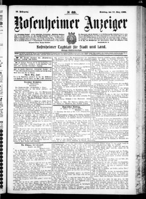 Rosenheimer Anzeiger Samstag 27. März 1909