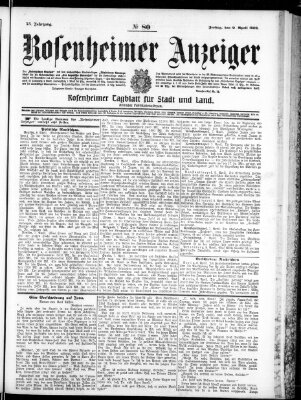 Rosenheimer Anzeiger Freitag 9. April 1909