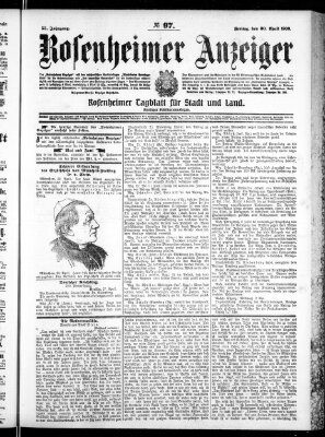 Rosenheimer Anzeiger Freitag 30. April 1909