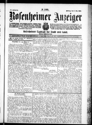 Rosenheimer Anzeiger Freitag 7. Mai 1909