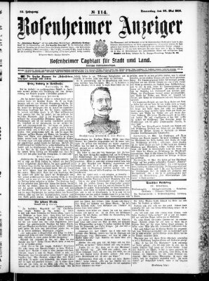 Rosenheimer Anzeiger Donnerstag 20. Mai 1909