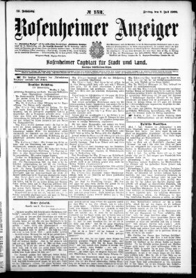 Rosenheimer Anzeiger Freitag 9. Juli 1909