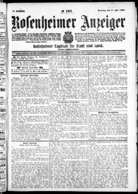 Rosenheimer Anzeiger Samstag 24. Juli 1909