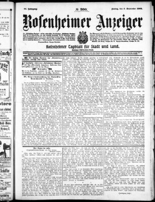 Rosenheimer Anzeiger Freitag 3. September 1909