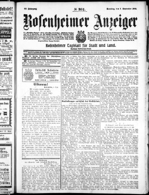 Rosenheimer Anzeiger Samstag 4. September 1909