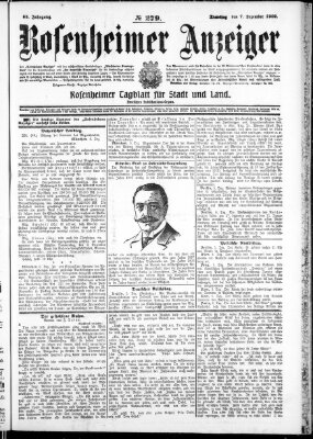 Rosenheimer Anzeiger Dienstag 7. Dezember 1909