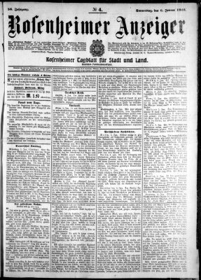 Rosenheimer Anzeiger Donnerstag 6. Januar 1910