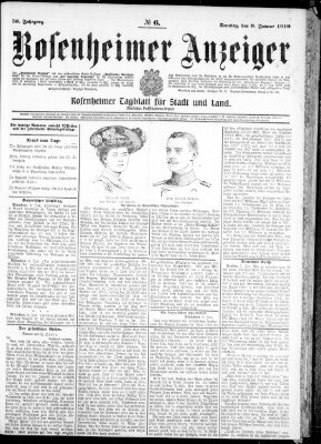 Rosenheimer Anzeiger Sonntag 9. Januar 1910