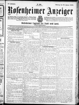 Rosenheimer Anzeiger Sonntag 23. Januar 1910