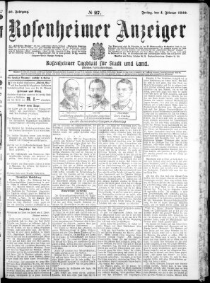 Rosenheimer Anzeiger Freitag 4. Februar 1910