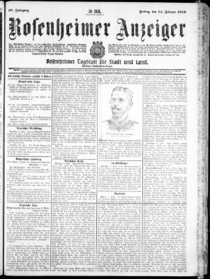 Rosenheimer Anzeiger Freitag 11. Februar 1910