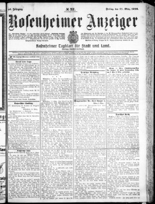 Rosenheimer Anzeiger Freitag 11. März 1910