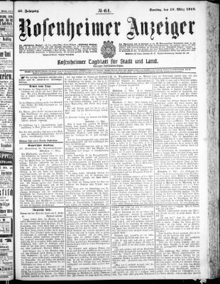 Rosenheimer Anzeiger Samstag 19. März 1910