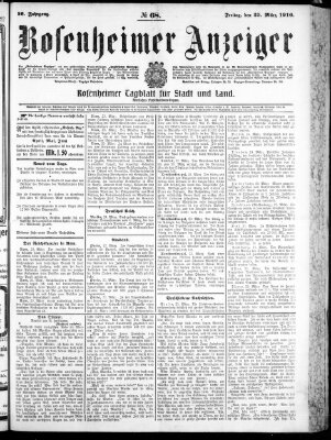 Rosenheimer Anzeiger Freitag 25. März 1910