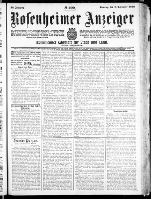 Rosenheimer Anzeiger Samstag 3. September 1910