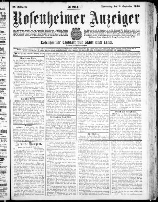 Rosenheimer Anzeiger Donnerstag 8. September 1910