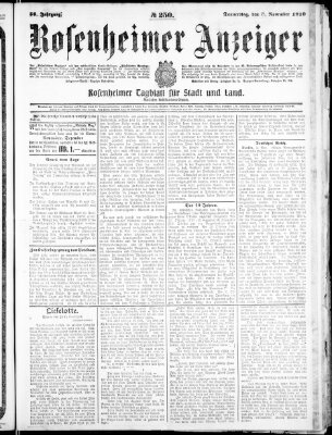 Rosenheimer Anzeiger Donnerstag 3. November 1910