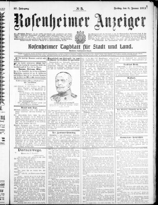 Rosenheimer Anzeiger Freitag 6. Januar 1911