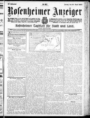 Rosenheimer Anzeiger Freitag 28. April 1911