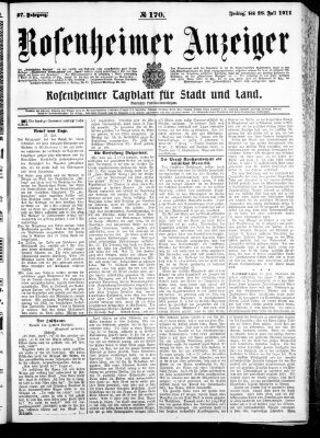 Rosenheimer Anzeiger Freitag 28. Juli 1911