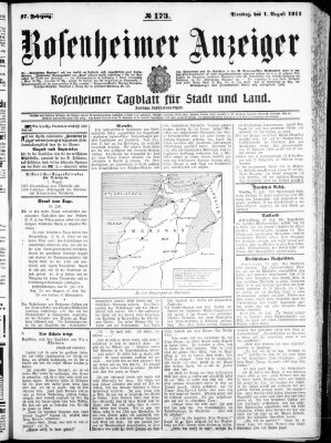 Rosenheimer Anzeiger Dienstag 1. August 1911