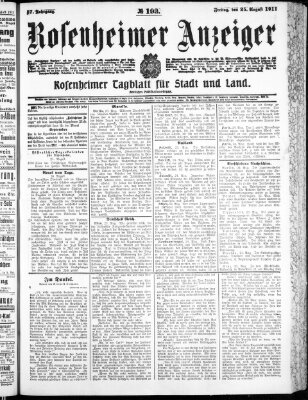 Rosenheimer Anzeiger Freitag 25. August 1911