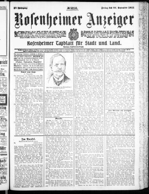 Rosenheimer Anzeiger Freitag 22. September 1911