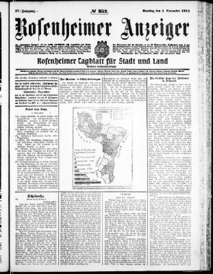 Rosenheimer Anzeiger Samstag 4. November 1911