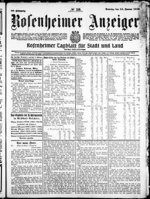 Rosenheimer Anzeiger Sonntag 14. Januar 1912