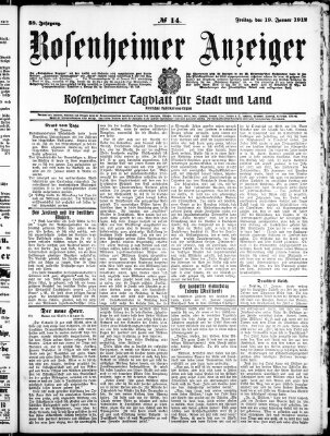 Rosenheimer Anzeiger Freitag 19. Januar 1912