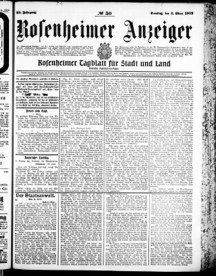 Rosenheimer Anzeiger Samstag 2. März 1912