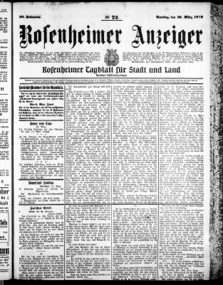 Rosenheimer Anzeiger Samstag 30. März 1912