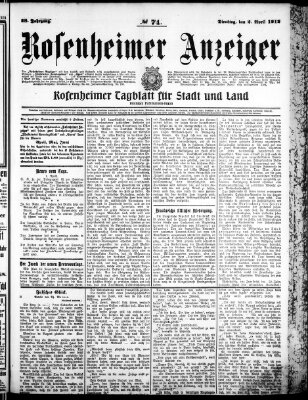 Rosenheimer Anzeiger Dienstag 2. April 1912