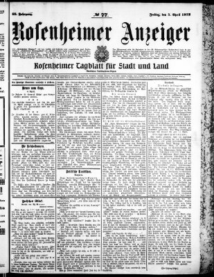 Rosenheimer Anzeiger Freitag 5. April 1912