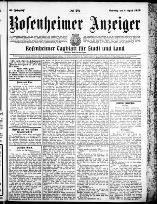 Rosenheimer Anzeiger Samstag 6. April 1912