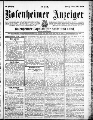 Rosenheimer Anzeiger Freitag 24. Mai 1912