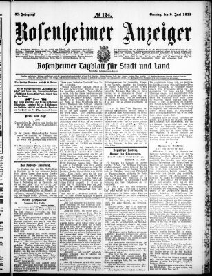 Rosenheimer Anzeiger Sonntag 2. Juni 1912