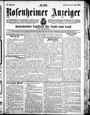 Rosenheimer Anzeiger Dienstag 9. Juli 1912