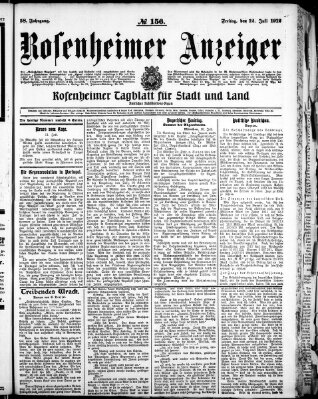 Rosenheimer Anzeiger Freitag 12. Juli 1912