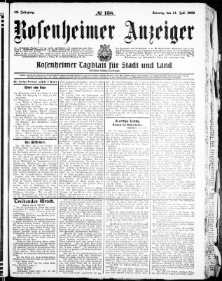 Rosenheimer Anzeiger Sonntag 14. Juli 1912