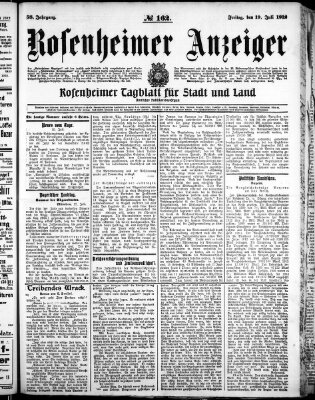 Rosenheimer Anzeiger Freitag 19. Juli 1912