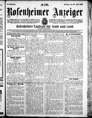 Rosenheimer Anzeiger Samstag 20. Juli 1912