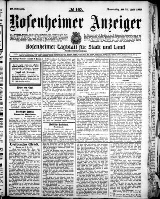 Rosenheimer Anzeiger Donnerstag 25. Juli 1912