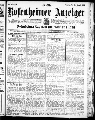 Rosenheimer Anzeiger Sonntag 18. August 1912